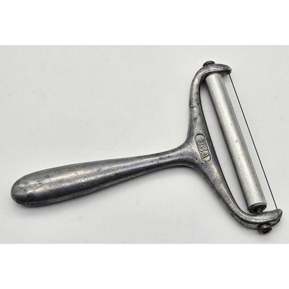 Usa Olympics Other - Vintage USA Metal Cheese Slicer Wire Cutter Cast Handle Kitchen Utensil 4.5 in
